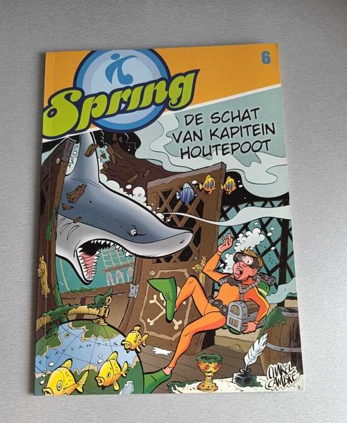 Strip - Spring - De schat van kapitein Houtepoot - €3, Boeken, Stripverhalen, Zo goed als nieuw, Eén stripboek, Ophalen