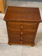 Eiken klein kastje met vier lades., Huis en Inrichting, Ophalen, Gebruikt, Eikenhout