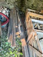 Lot zware oude eiken balken div lengtes, Doe-het-zelf en Bouw, Hout en Planken, Ophalen, Eiken