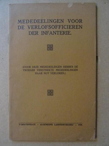 Mededeelingen voor de verlofsofficieren der infanterie 1926 beschikbaar voor biedingen