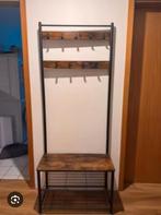 Kapstok 175 x 70 x 30 cm met 9 jas haken schoenenrekje, Ophalen, Zo goed als nieuw, Hout