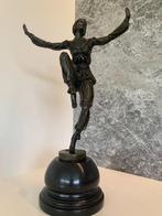 Bronzen art deco beeld van danseres door Pierre Lauel, Ophalen of Verzenden, Brons