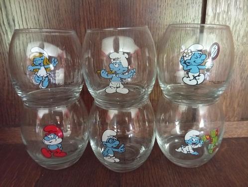 6 verres Schtroumpfs, Verzamelen, Smurfen, Nieuw, Gebruiksvoorwerp, Verschillende Smurfen, Ophalen of Verzenden