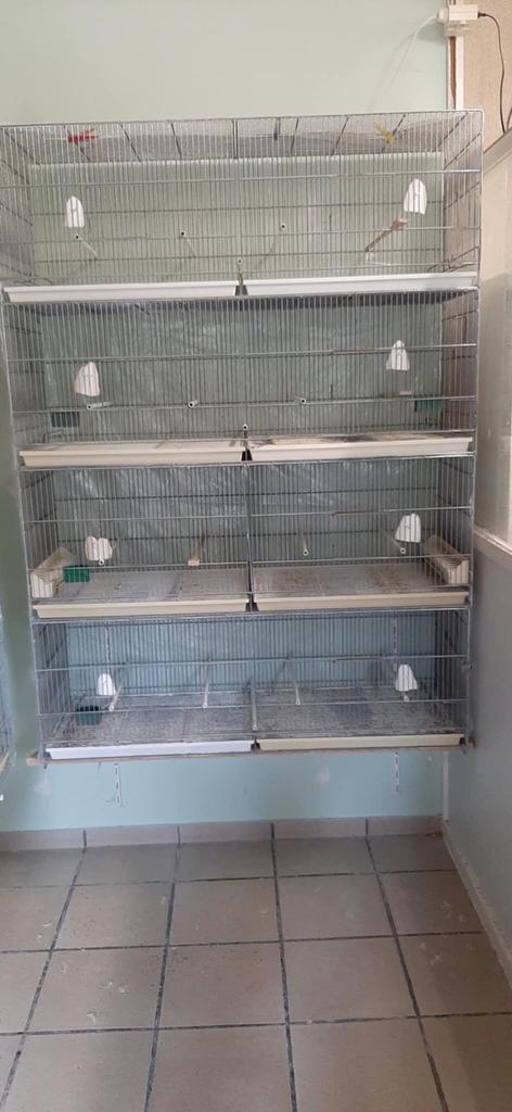 4 vogelkooien te koop, Dieren en Toebehoren, Vogels | Hokken en Kooien, Gebruikt, Vogelkooi, Kunststof, Ophalen