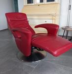 Relaxfauteuil, leder, voetensteun,verstelbaar, Ophalen, Gebruikt