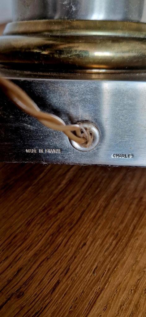 "Maison Charles , lampe à poser modèle Lotus ."1970, Antiek en Kunst, Antiek | Zilver en Goud, Ophalen of Verzenden