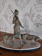 Art deco beeld dame jacht, Verzamelen, Ophalen of Verzenden