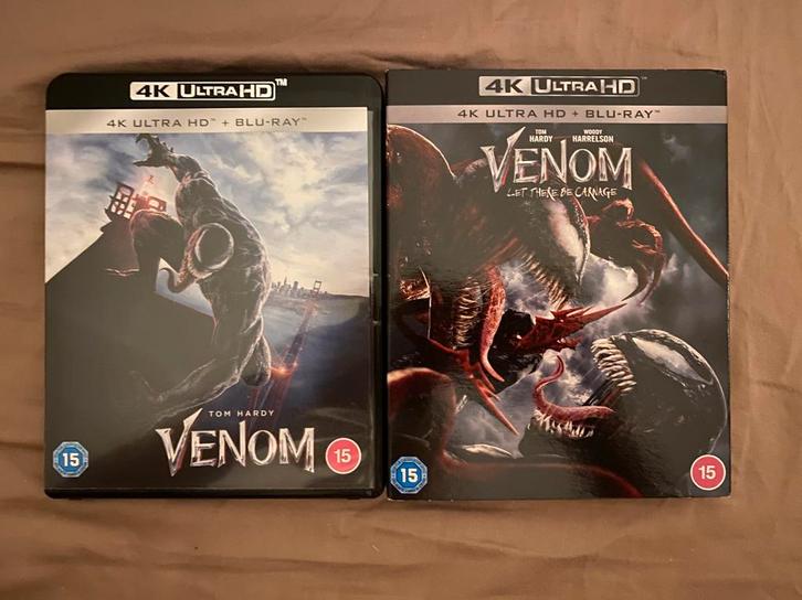Venom 1 & 2 in 4K UHD + Blu Ray (GEEN NL OT), Cd's en Dvd's, Blu-ray, Zo goed als nieuw, Actie, Ophalen of Verzenden