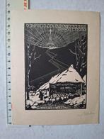 Gelegenheidsgrafiek Johan Meise "Vroolijk Kerstfeest", Antiek en Kunst, Kunst | Etsen en Gravures, Ophalen of Verzenden