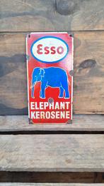 Plaque émaillée Esso Éléphant kérosène décoration garage ate, Ophalen of Verzenden