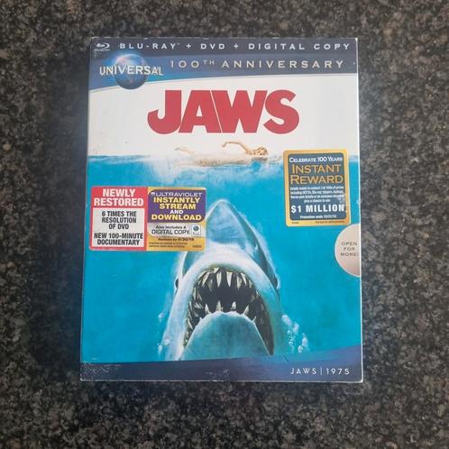 Jaws blu ray + DVD FR ENG pas de 100e anniversaire néerlanda, CD & DVD, Blu-ray, Comme neuf, Classiques, Enlèvement ou Envoi