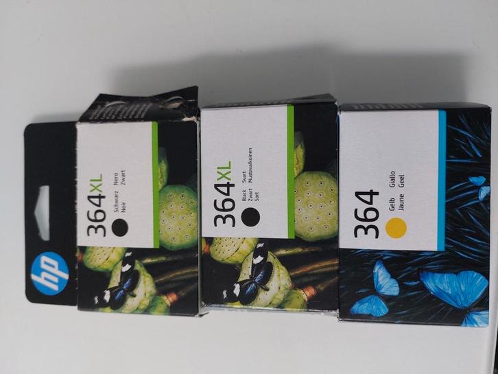 3 originele HP 364 inktpatronen, Computers en Software, Printerbenodigdheden, Nieuw, Ophalen
