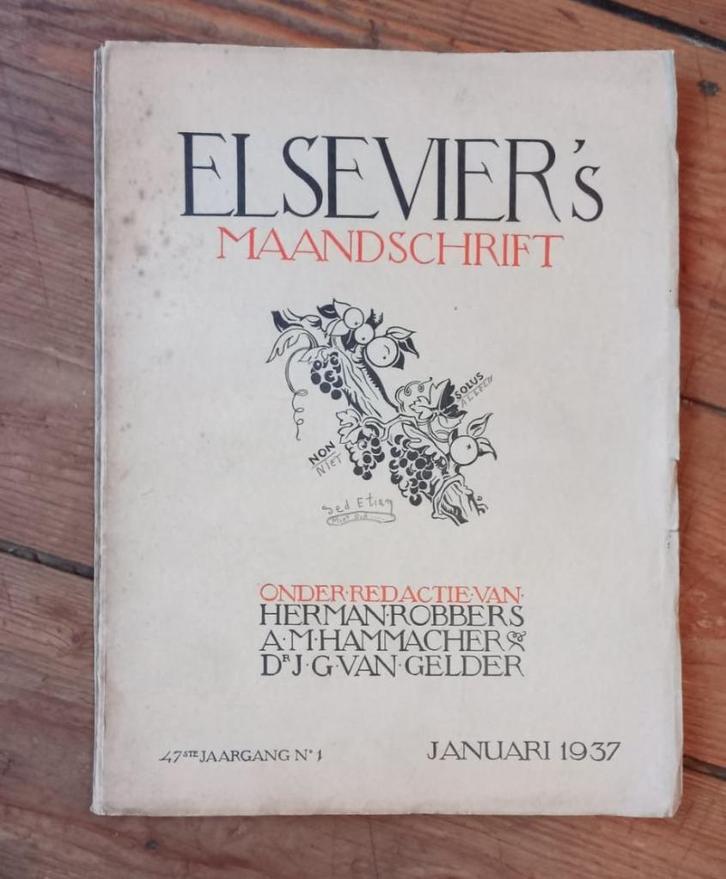 Elsevier's maandschrift 1937 Henri Evenepoel Slauerhoff, Boeken, Kunst en Cultuur | Beeldend, Ophalen of Verzenden