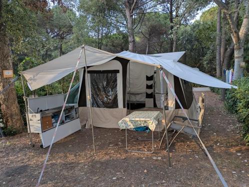 Vouwwagen - Trigano Odyssee 2012, Caravans en Kamperen, Vouwwagens, Trigano, meer dan 6, Beige, Aanwezig, Ophalen