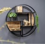 Wandrek industriele look met mangohout, Huis en Inrichting, Woonaccessoires | Wandplanken en Boekenplanken, Ophalen of Verzenden