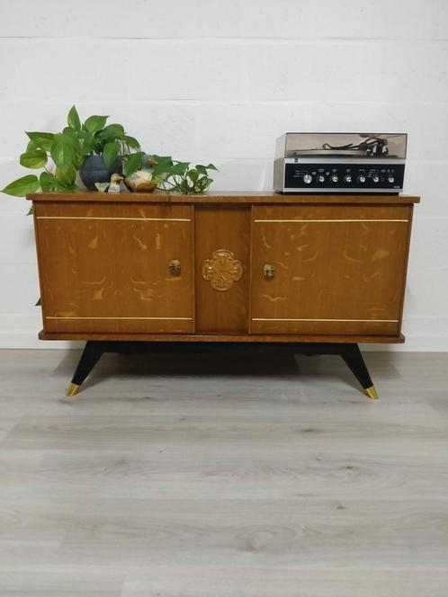 Vintage midcentury platenspeler leubel | lowboard | dressoir, Huis en Inrichting, Kasten | Overige, Ophalen