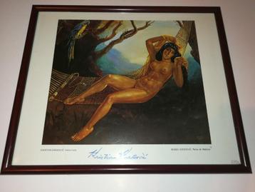 Vintage naaktlithografie van Venus India Kristian Krekovic beschikbaar voor biedingen