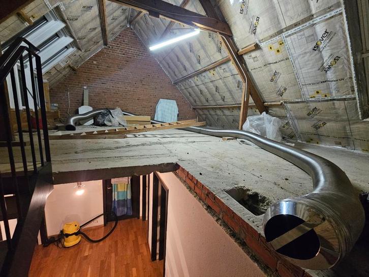 Dubbelwandige flexibele schouwbuis d200 bijna nieuw 12m, Doe-het-zelf en Bouw, Buizen en Afvoer, Ophalen