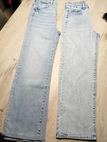 2 nieuwe, brede jeansbroeken maat XS