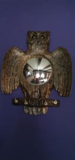 Miroir hibou convexe vintage/Miroir de sorcière français ori, Enlèvement ou Envoi