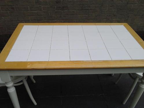mooie tafel met 2 retro stoelen, Maison & Meubles, Tables | Tables à manger, Utilisé, 50 à 100 cm, 100 à 150 cm, Quatre personnes