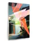 Abstracte Dynamiek in Kleur canvas 50x70cm - 18mm., Huis en Inrichting, Woonaccessoires | Schilderijen, Tekeningen en Foto's, Nieuw