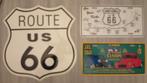 Metalen platen Route 66 en Las Vegas, Verzamelen, Ophalen of Verzenden, Zo goed als nieuw