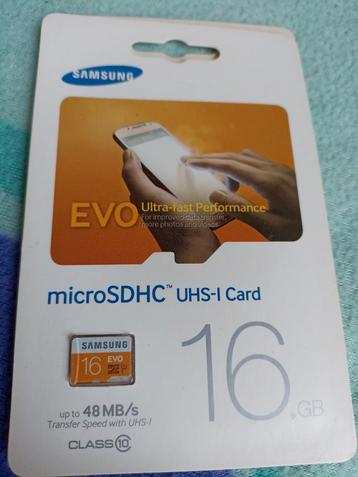 Carte mémoire Samsung officiel Micro SD 16 Go Class 10, Neuf, MicroSDHC, Enlèvement ou Envoi, Caméra vidéo