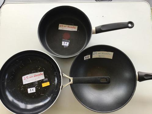 3 braadpannen aan slechts 5 euro per pan en meer andere, Huis en Inrichting, Keuken | Potten en Pannen, Gebruikt, Ophalen of Verzenden
