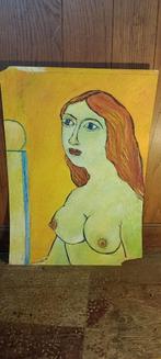 Schilderij/oliepastel, vrouwelijk naakt, S.Montegnies, n559, Antiek en Kunst, Kunst | Schilderijen | Modern, Ophalen