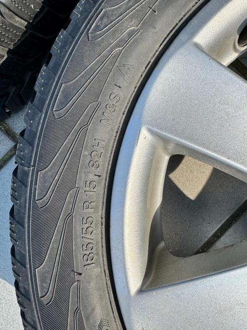 4 x pneus Vredestein Snowtrac 3 + jantes alu, Auto-onderdelen, Banden en Velgen, Band(en), Winterbanden, 15 inch, 185 mm, Personenwagen