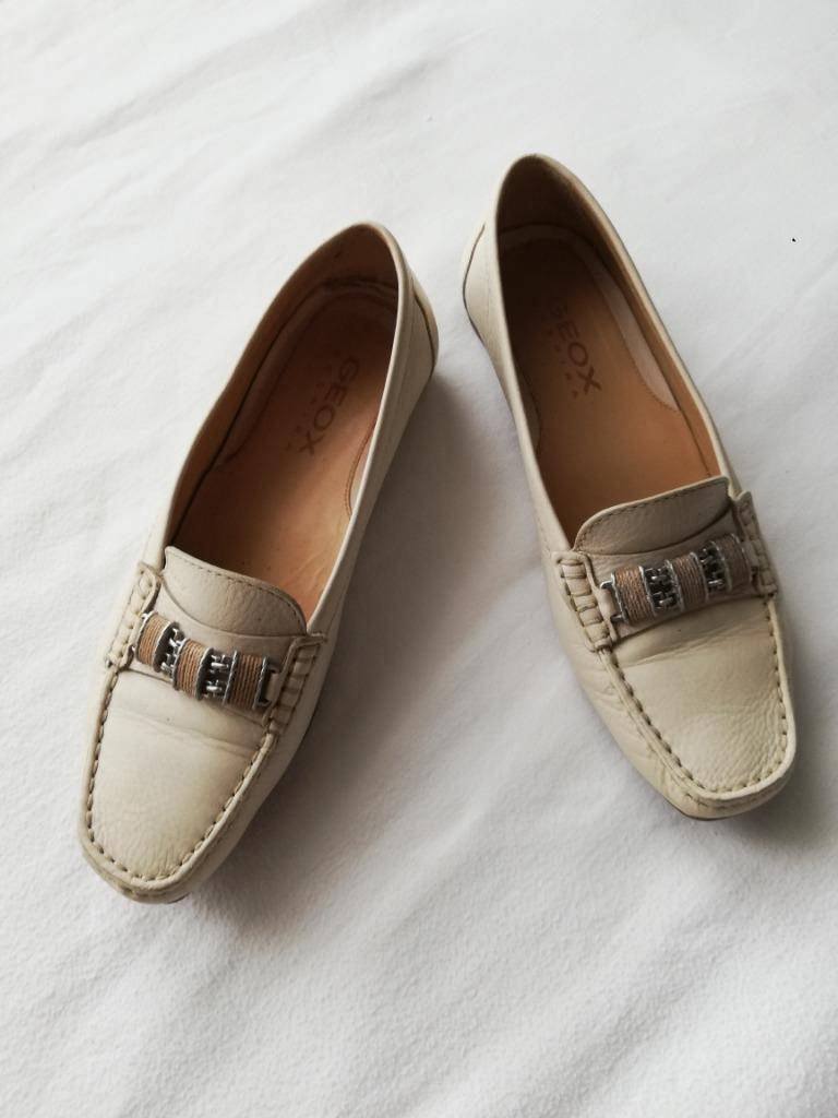 Chaussures GEOX GHADA CUIR P38,5, Geox, Enlèvement ou Envoi, Beige, Comme neuf