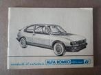 Gebruikershandleiding voor de Alfa Romeo AlfaSud ti - 1980, Verzenden