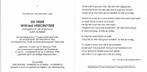 RP W Vercruysse Hoofdinspecteur Politie Diksmuide, Verzamelen, Bidprentjes en Rouwkaarten, Ophalen of Verzenden, Rouwkaart