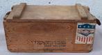 Grande caisse à munitions militaire ancienne en bois, Enlèvement, Armée de terre, Caisse ou Géocache