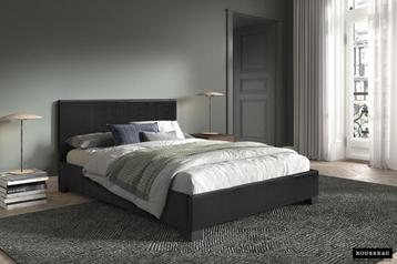 2PP. Bedden NIEUW in Lederlook +lattenbodem +Gratis Levering beschikbaar voor biedingen