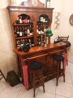 Meuble de BAR avec 2 chaises longues en bois 200€ venir cher, Ophalen of Verzenden, Zo goed als nieuw