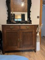 Antieke kast met marmeren blad, Huis en Inrichting, Kasten | Dressoirs, Ophalen, Gebruikt, 50 tot 100 cm, Met deur(en)