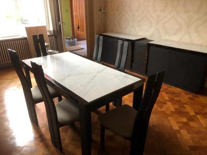 Eetplaats Crocus Evan, Huis en Inrichting, Complete eetkamers, Gebruikt, 4 tot 6 stoelen, Ophalen