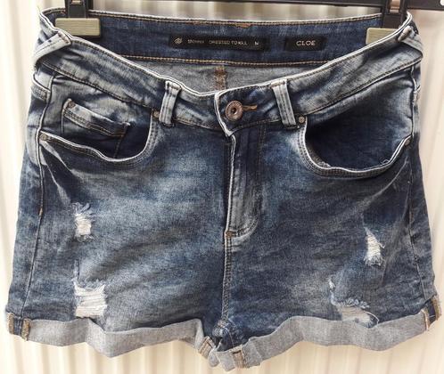 Skinny jeansshort van Coolcat maat S/M, Kleding | Dames, Broeken en Pantalons, Zo goed als nieuw, Maat 36 (S), Blauw, Ophalen of Verzenden