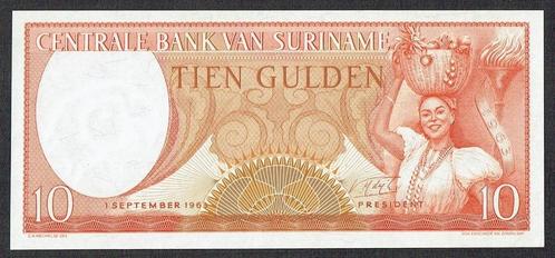 Suriname 1963 10 Gulden bankbiljet (reguliere uitgifte) UNC, Postzegels en Munten, Bankbiljetten | Amerika, Los biljet, Zuid-Amerika
