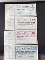 Billet nécessite Belgique Wingene,5,20,50,100 francs, Postzegels en Munten, Ophalen of Verzenden