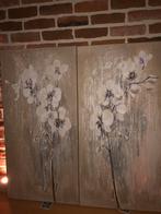 2 peintures orchidées sur toile, Neuf