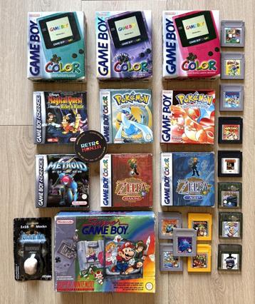 Nintendo Game Boy kleurenconsoles + spellen beschikbaar voor biedingen