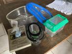 Lot petits aquarium et livre, Ophalen of Verzenden