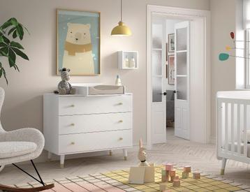 NOUVEAU ! COMMODE BILLY 3 TIROIRS AVEC PLATEAU À LANGER BLAN, Enfants & Bébés, Neuf, 50 à 70 cm, 75 à 100 cm, Commode