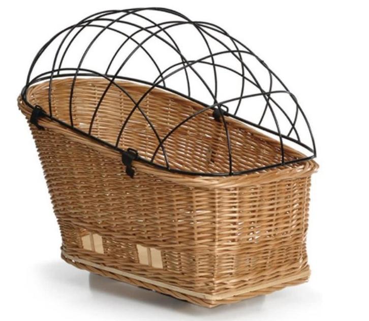 Rieten Fietsmand Met Rooster Naturel Voor Bagagerek, Dieren en Toebehoren, Honden-accessoires, Nieuw, Ophalen