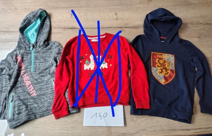 Set 2 Truien maat 140, Kinderen en Baby's, Kinderkleding | Maat 140, Gebruikt, Jongen of Meisje, Trui of Vest, Ophalen of Verzenden