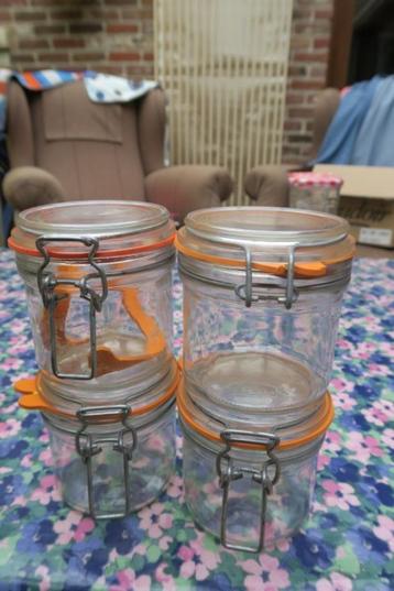 Bokalen met draadbeugel - spanbeugelglas 1€ per stuk (4st) beschikbaar voor biedingen