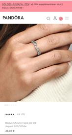 Ring met korenaren van Pandora Chevron, Handtassen en Accessoires, Ringen, 18 tot 19, Gebruikt, Ophalen of Verzenden, Dame